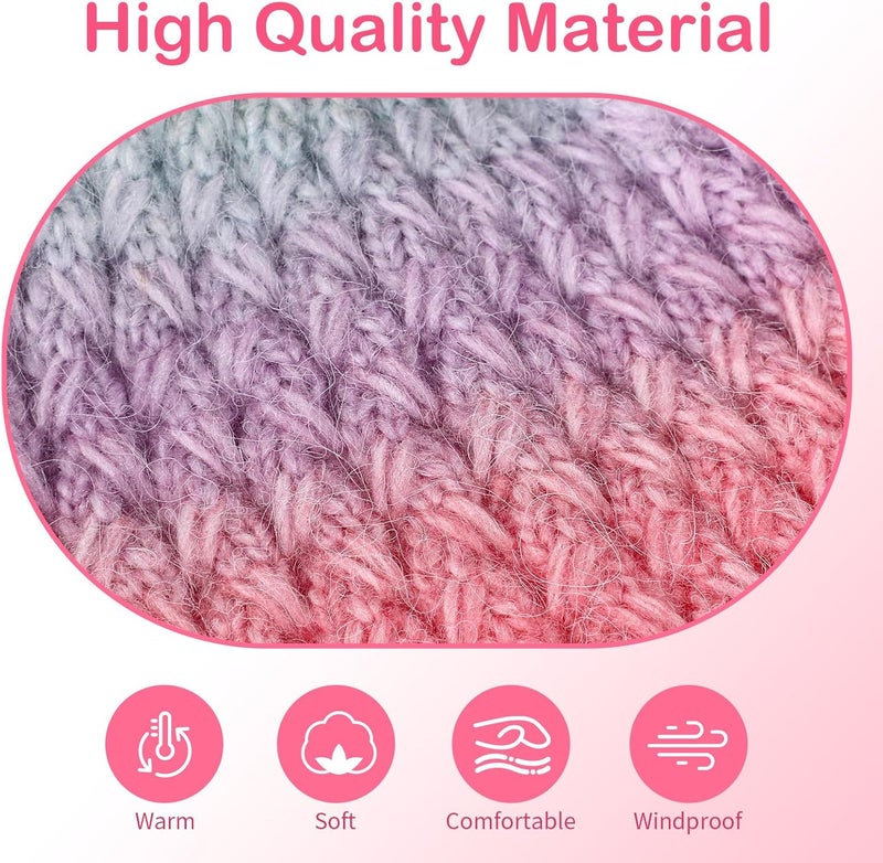 Peninpha Winter Hat for Kids Children, Girls Beanie with Pom Pom, Girls Accessories Knit Beanies Cap Age 7-12 - Image 4